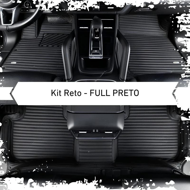 Kit de Tapetes Automotivos Sob Medida de Luxo - Costura Reta - Conforto e Estilo Exclusivo para seu Carro