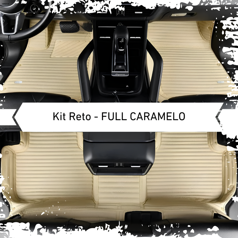 Kit de Tapetes Automotivos Sob Medida de Luxo - Costura Reta - Conforto e Estilo Exclusivo para seu Carro