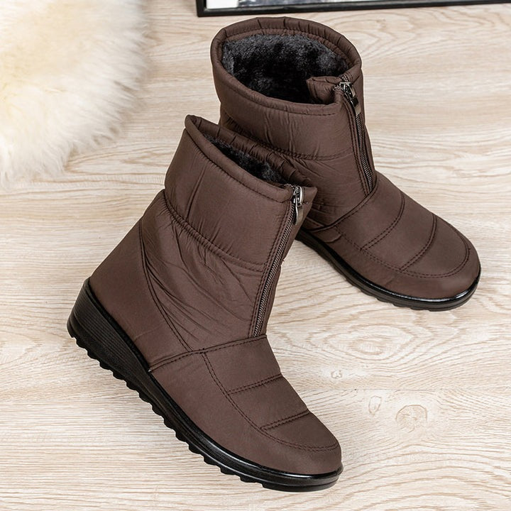 Bota Feminina de Inverno Aveludada Impermeável - CozyWarm