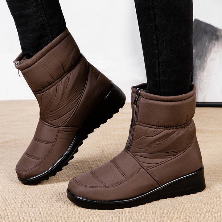 Bota Feminina de Inverno Aveludada Impermeável - CozyWarm