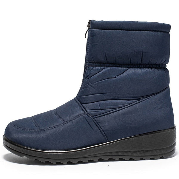 Bota Feminina de Inverno Aveludada Impermeável - CozyWarm