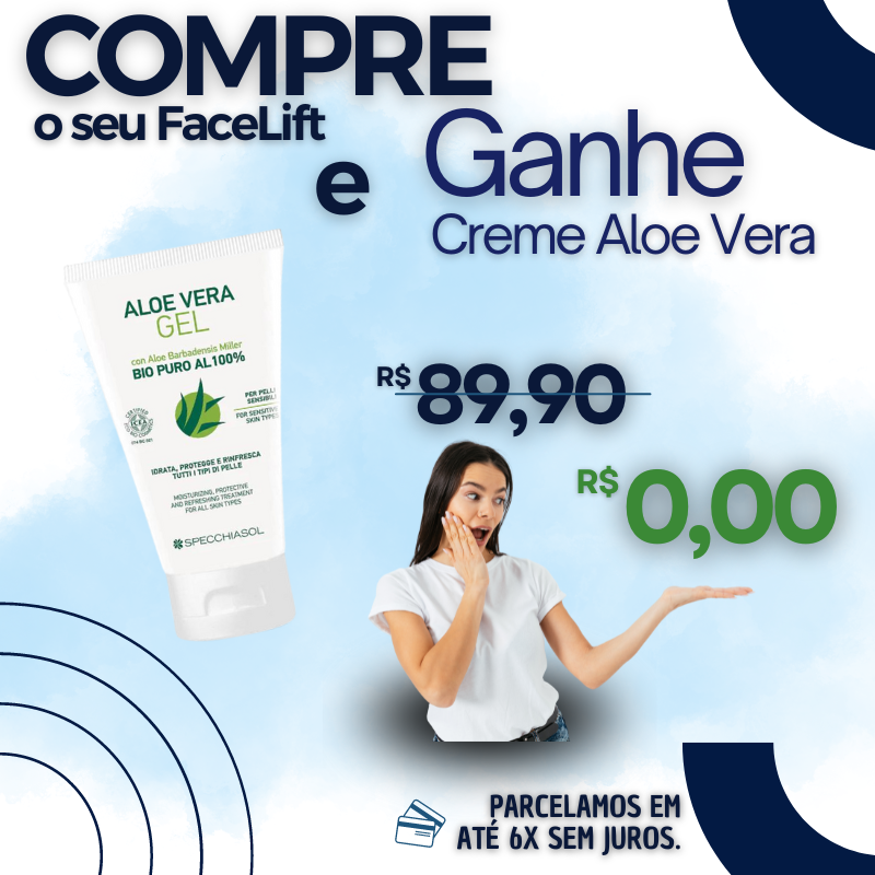 FaceLift PRO™ Redutor de Papada & Gordura Facial + Creme Aloe Vera de BRINDE