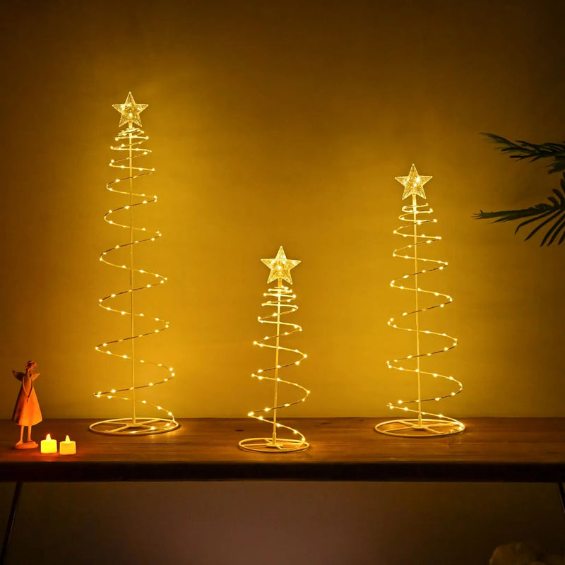 Luzes Espirais Mágicas do Natal - 3 Unidades