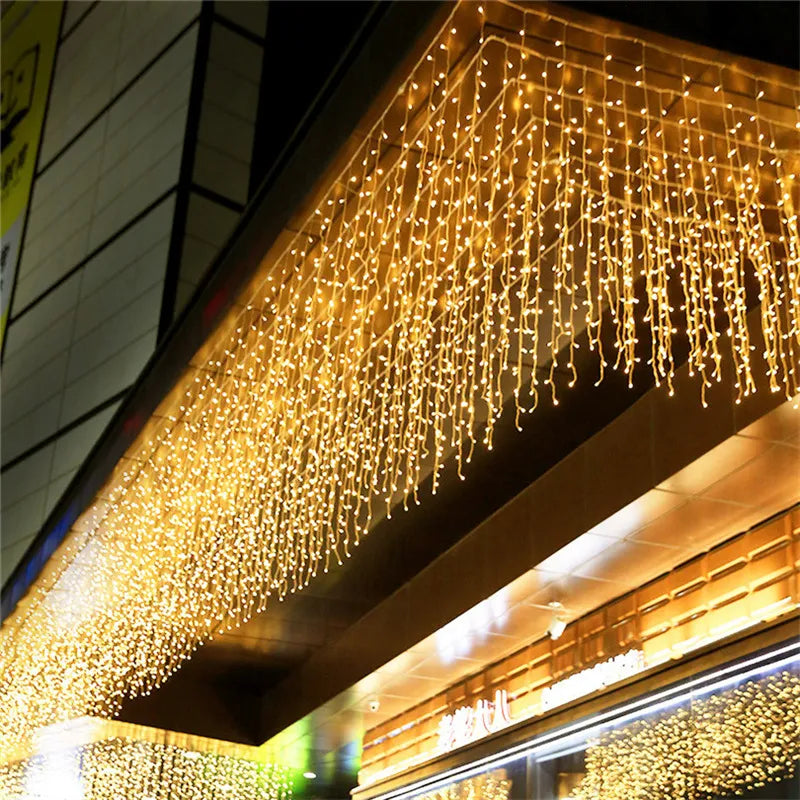 Cascata de Estrelas Natalinas LED - 5m para Iluminar sua Casa