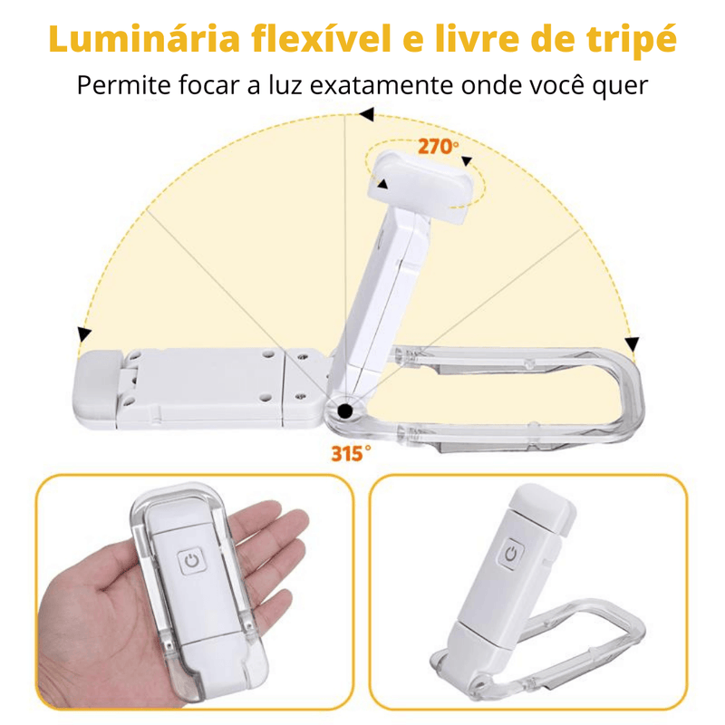 Luminária Para Leitura Com Led Recarregável - Loja Facilita Lar