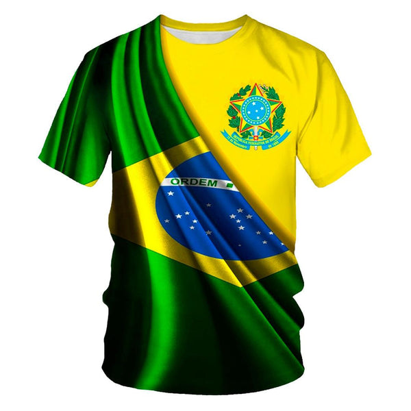 Camiseta Brasil - Ordem e Progresso - Loja Facilita Lar