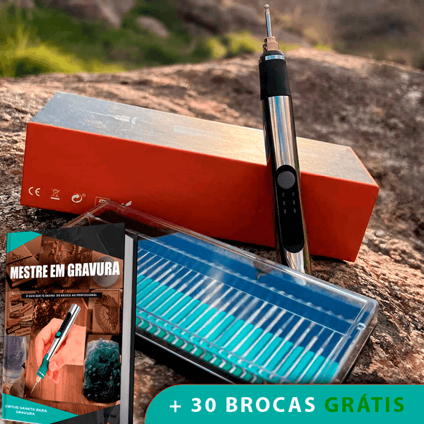 Caneta para Gravura + 30 BITS (Brocas) Grátis - Loja Facilita Lar