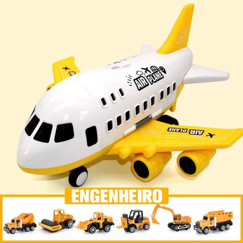 Jumbo Avião de Brinquedo com 6 Super Carrinhos - Loja Facilita Lar