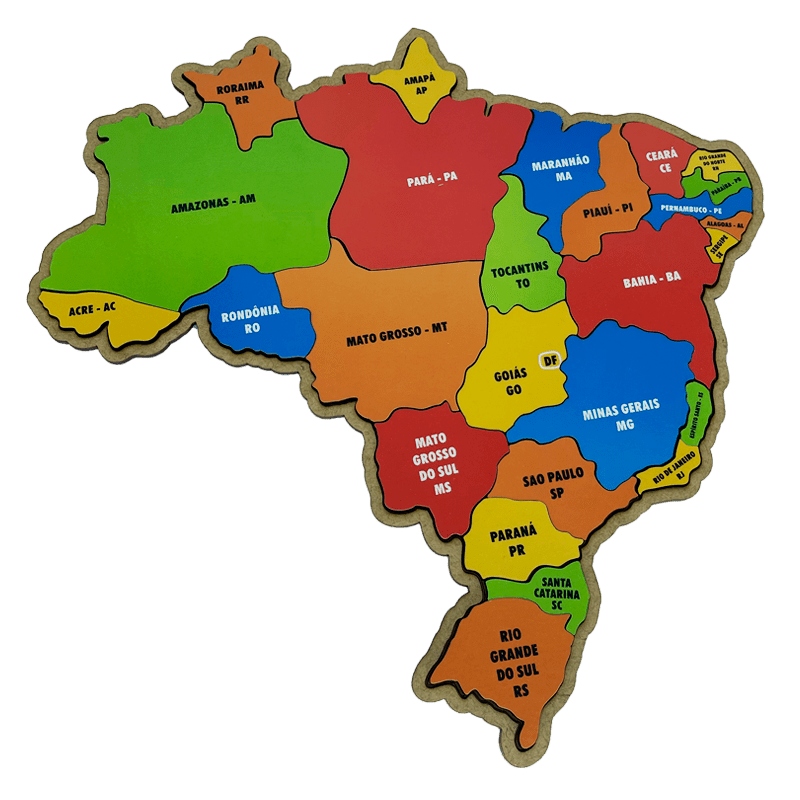 Mapa Quebra-Cabeça Educativo - Descomplica Brasil™ - Loja Facilita Lar